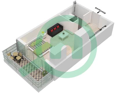 The Central Downtown Tower A - Studio Apartment Type 1 Floor plan