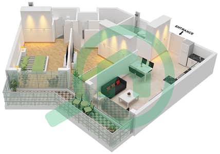 The Central Downtown Tower A - 2 Bedroom Apartment Type 2 Floor plan