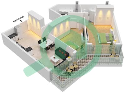 The Central Downtown Tower A - 2 Bedroom Apartment Type 6 Floor plan