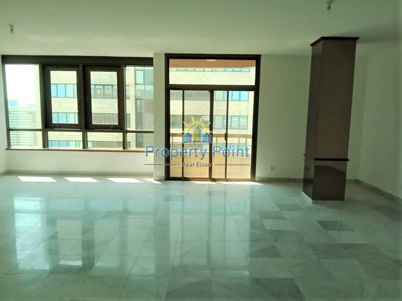 1-3 Payments. Spacious and Very Nice 3 Bedroom Duplex Apartment w/ Maids Room and Balcony in Corniche Road corner Muroor
