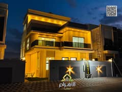 فيلا جميلة طابقين وروف مكونة من 5 غرف نوم رئيسية وحمامات متاحة للإيجار في ياسمين (عجمان)