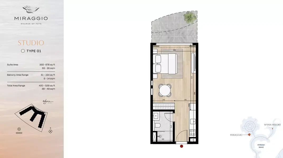 0 BR floor plan