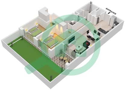 里曼生活馆 - 2 卧室公寓类型Z戶型图
