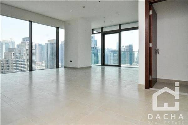 Front corner unit High floor marina full view Unfurnished