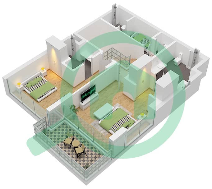 Peninsula Five Waterfront Duplexes - 3 Bedroom Apartment Unit 11 Floor plan Unit 11 Floor First interactive3D
