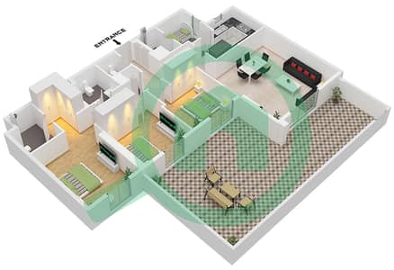 Crystal Residences Tower B - 3 Bedroom Apartment Type/unit 3A-2 / UNIT 5 FLOOR 3 Floor plan Crystal Residences Tower B - 3 Bedroom Apartment Type/unit 3A-2 / UNIT 5 FLOOR 3 Floor plan