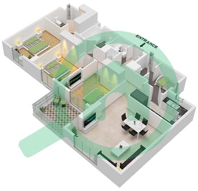Crystal Residences Tower B - 3 Bedroom Apartment Type/unit 3A-4/UNIT 4,5 FLOOR 4-12 Floor plan Crystal Residences Tower B - 3 Bedroom Apartment Type/unit 3A-4/UNIT 4,5 FLOOR 4-12 Floor plan
