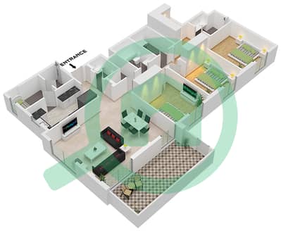 Crystal Residences Tower B - 3 Bedroom Apartment Type/unit 3D / UNIT 11 FLOOR 3 Floor plan Crystal Residences Tower B - 3 Bedroom Apartment Type/unit 3D / UNIT 11 FLOOR 3 Floor plan