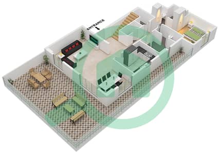 Crystal Residences Tower B - 4 Bedroom Apartment Type/unit 4D-B1/UNIT 11 FLOOR 11,12 Floor plan