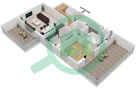 Crystal Residences Tower B - 4 Bedroom Apartment Type/unit 4D-C1/UNIT 2 FLOOR 11,12 Floor plan