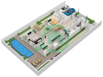 Акрес - Вилла 4 Cпальни планировка Тип/мера C / UNIT 4BR