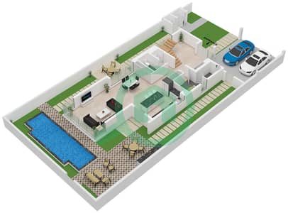 Акрес - Вилла 3 Cпальни планировка Тип/мера B / UNIT 3BR(M)