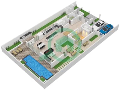 Акрес - Вилла 4 Cпальни планировка Тип/мера C / UNIT 4BR(M)