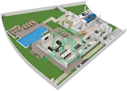 Акрес - Вилла 5 Cпальни планировка Тип/мера E / UNIT 5BR