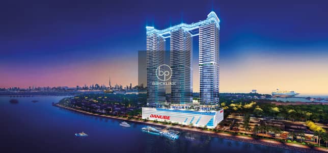 Shop for Sale in Dubai Maritime City, Dubai - Oceanz3_night_view. jpg
