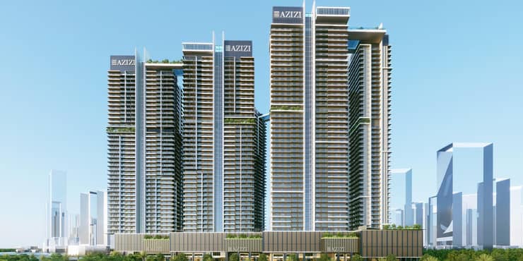 Azizi Milan Heights Tower B — wizualizacja inwestycji Azizi w Dubaju