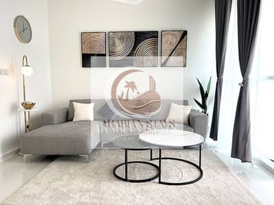 达马克山庄， 迪拜 1 卧室单位待租 - Living Room - B1. jpg