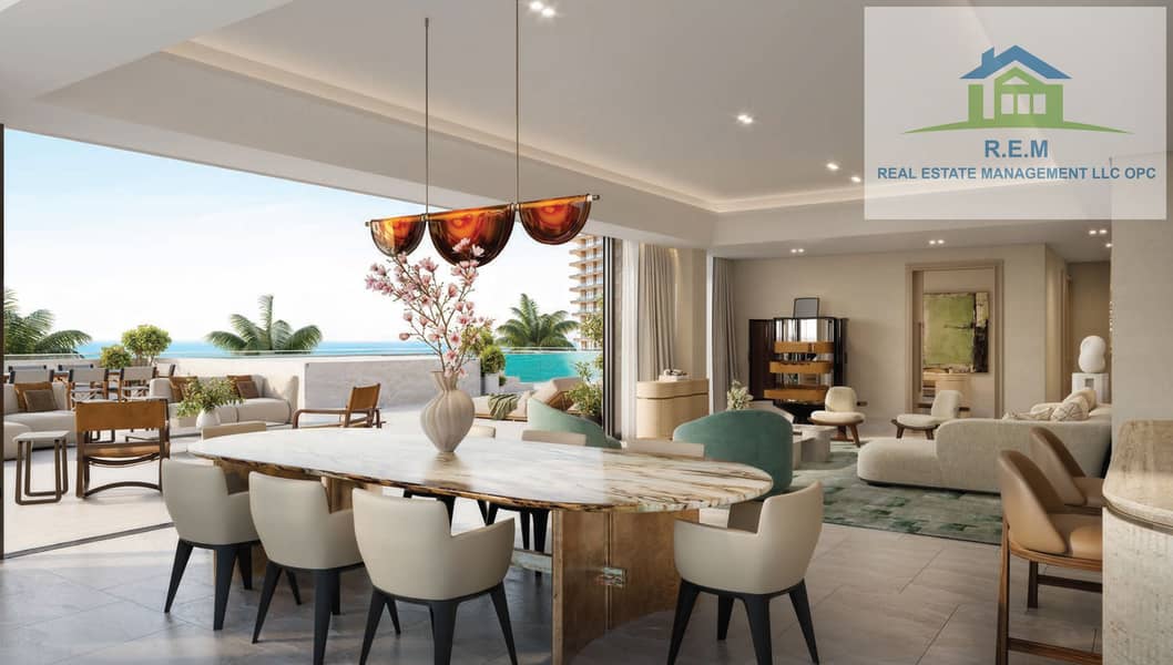 11 3BR_Kitchen & Living Room - Fairmont Residences Al Marjan Island. jpg