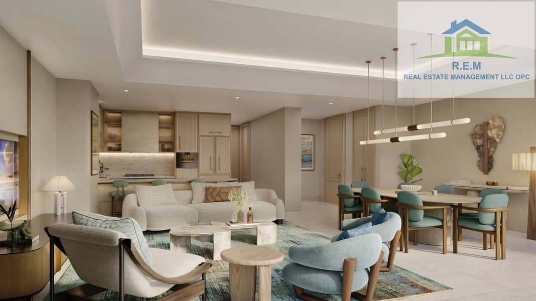 22 Townhouse Living Area - Fairmont Residences Al Marjan Island. jpg