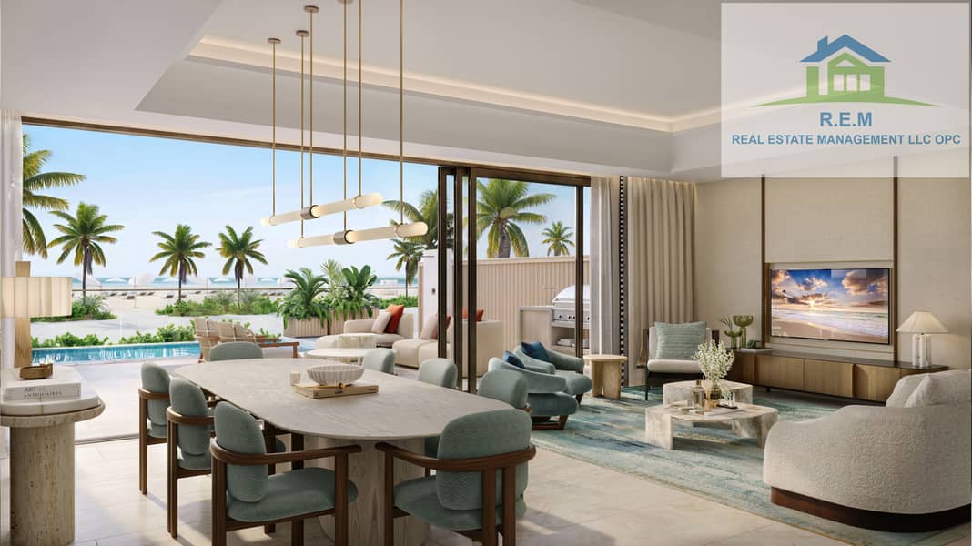 23 Townhouse Living Area with View - Fairmont Residences Al Marjan Island. jpg