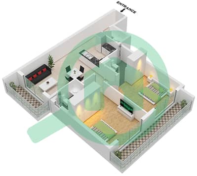 Elysee Heights - 2 Bedroom Apartment Type A Floor plan