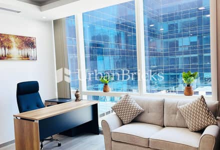 Office for Rent in Business Bay, Dubai - Fully Furnished Office for Rent | With Partition