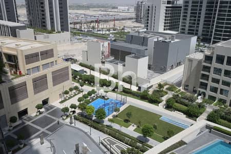 1 Bedroom Flat for Sale in Dubai Creek Harbour, Dubai - Pool and Future Tower View | Morning Bright