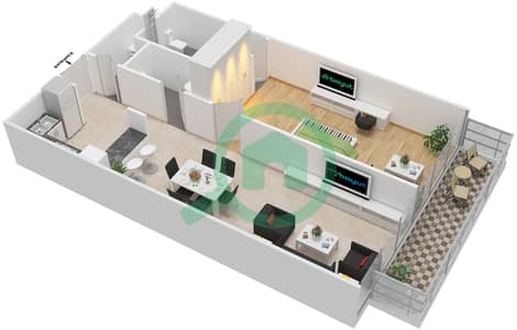La Residence - 1 Bedroom Apartment Unit 103-303 Floor plan La Residence - 1 Bedroom Apartment Unit 103-303 Floor plan