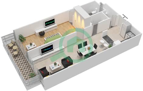 La Residence - 1 Bedroom Apartment Unit 106-306 Floor plan La Residence - 1 Bedroom Apartment Unit 106-306 Floor plan