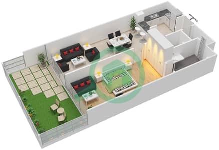 La Residence - 1 Bedroom Apartment Unit 1 Floor plan La Residence - 1 Bedroom Apartment Unit 1 Floor plan