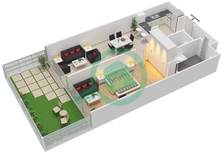 La Residence - 1 Bedroom Apartment Unit 5 Floor plan La Residence - 1 Bedroom Apartment Unit 5 Floor plan