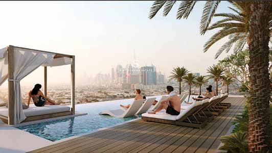 Studio for Sale in Dubai Land Residence Complex, Dubai - cove edition 6 pool 2 . png