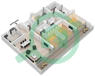Eden House The Canal - 3 Bedroom Apartment Unit 4 FLOOR GROUND Floor plan