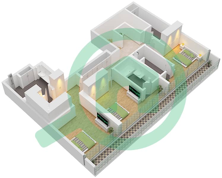 Eden House The Canal - 4 Bedroom Apartment Unit 9 FLOOR GROUND,FIRST Floor plan Unit 9 Floor First interactive3D