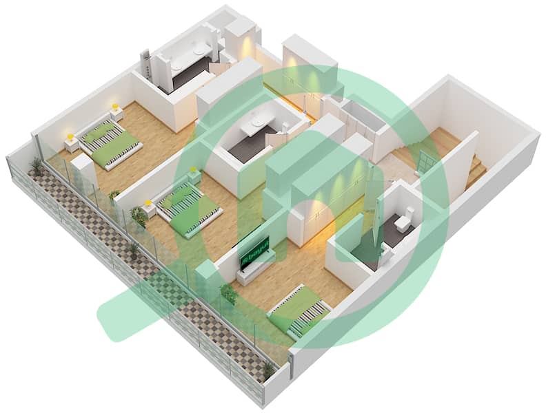 Eden House The Canal - 4 Bedroom Apartment Unit 11 FLOOR GROUND,FIRST Floor plan Unit 11 Floor First interactive3D