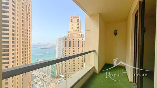2 Bedroom Flat for Rent in Jumeirah Beach Residence (JBR), Dubai - Vacant for Rent/ Sea View/ Unfurnished/3 cheques