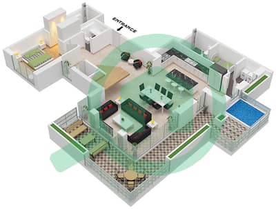 Cilia Building 8 - 3 Bedroom Apartment Type A Floor plan