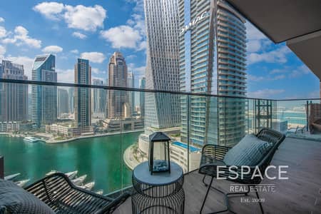 2 Bedroom Flat for Rent in Dubai Marina, Dubai - Fully Furnished| High Floor | Serviced