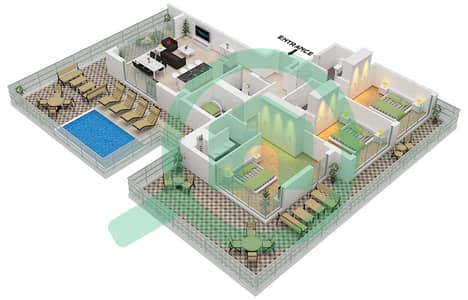 Serene Gardens 2 - 3 Bedroom Apartment Type 1 Floor plan