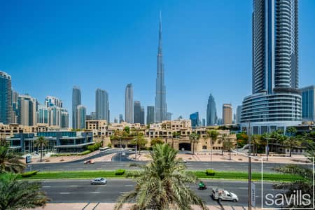 2 Bedroom Apartment for Rent in Downtown Dubai, Dubai - Study Room | Burj Khalifa View | High Floor