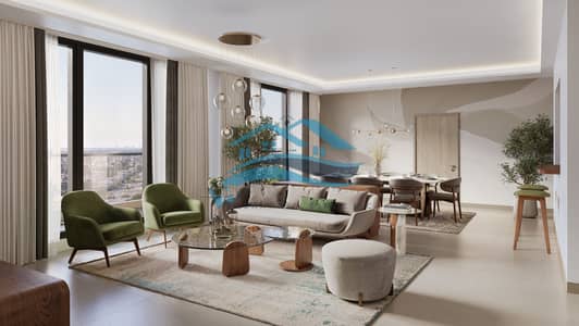 迪拜公寓大楼， 迪拜 1 卧室公寓待售 - Living_room. jpg