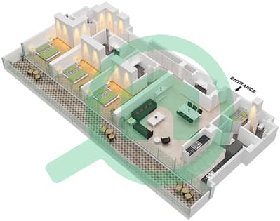 Eden House The Canal - 3 Bedroom Apartment Unit 11 FLOOR 4 Floor plan
