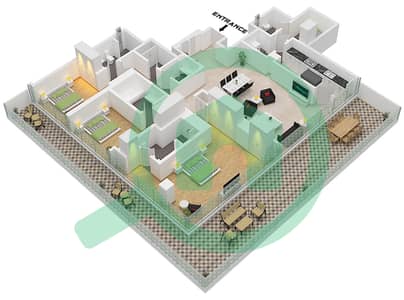Eden House The Canal - 3 Bedroom Apartment Unit 17 FLOOR 3 Floor plan