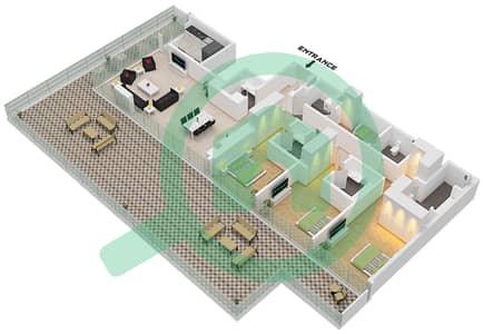 Eden House The Canal - 3 Bedroom Apartment Unit 16 FLOOR 3 Floor plan