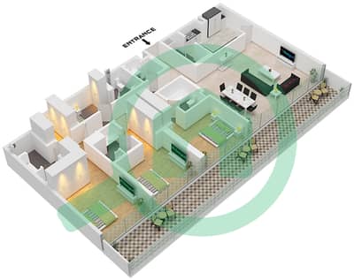 Eden House The Canal - 3 Bedroom Apartment Unit 13 FLOOR 3 Floor plan