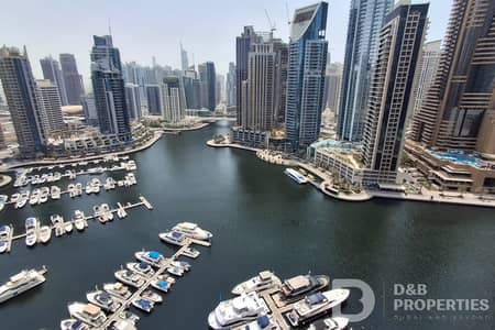 3 Bedroom Apartment for Rent in Dubai Marina, Dubai - Full Marina View | Luxury Finish | Vacant