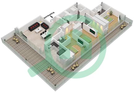 Eden House The Canal - 3 Bedroom Apartment Unit 1 FLOOR 3 Floor plan