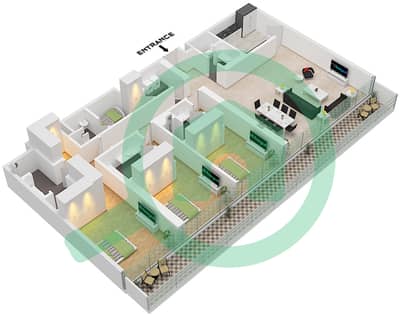 Eden House The Canal - 3 Bedroom Apartment Unit 10 FLOOR 2 Floor plan