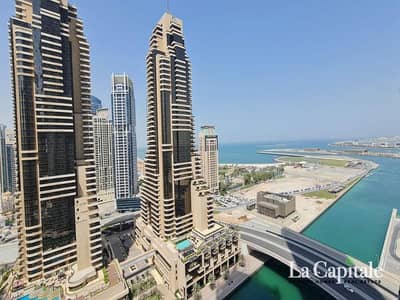 1 Bedroom Apartment for Rent in Dubai Marina, Dubai - Marina and Sea View | Vacant Soon | Maintained