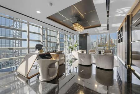 Office for Rent in Business Bay, Dubai - LUXURY OFFICE | FURNISHED | BURJ KHALIFA VIEW
